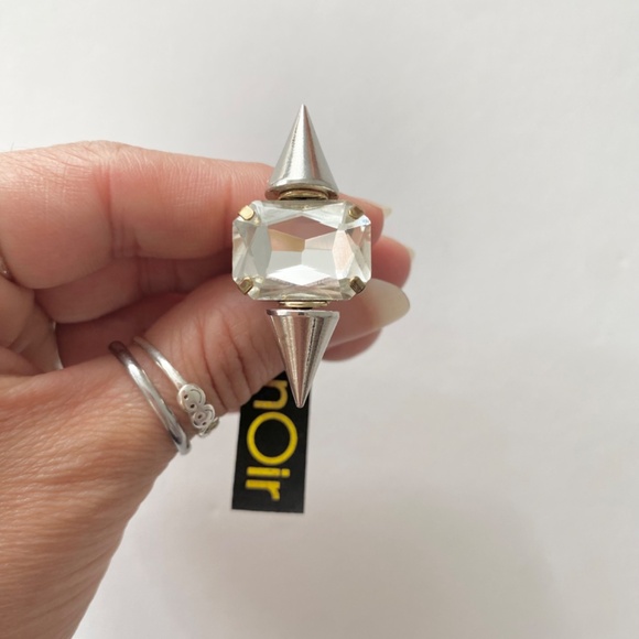 Noir jewlery Crystal spike ring - Picture 4 of 5